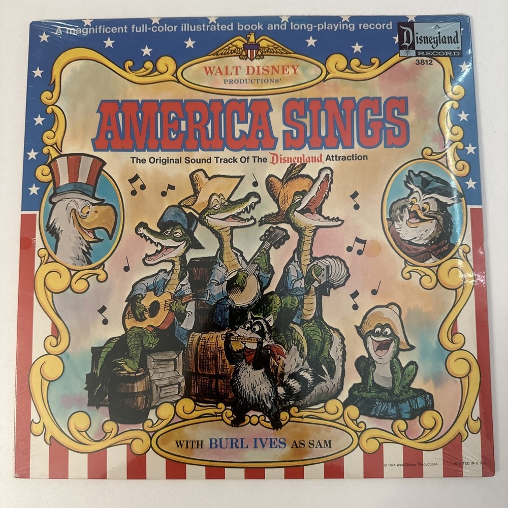 Disney America Sings Original Sound Track Disneyland RARE LP '74 SEALED 3812